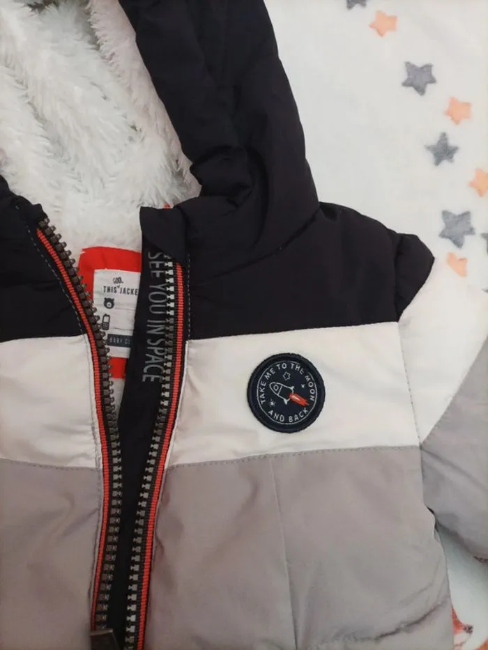 Anorak gris - C&A - 9 mois  | Beebs