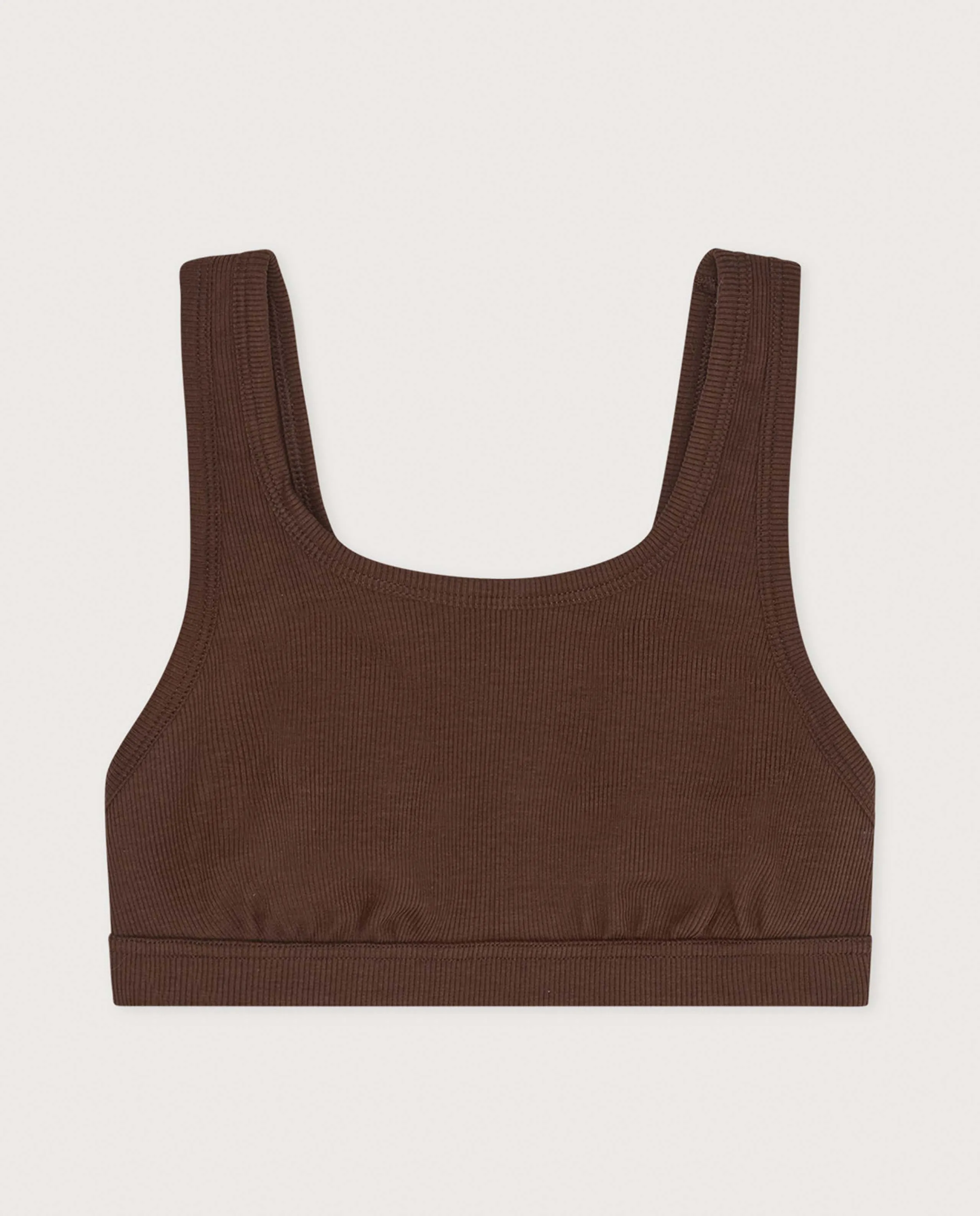 Brassière en coton bio côtelé