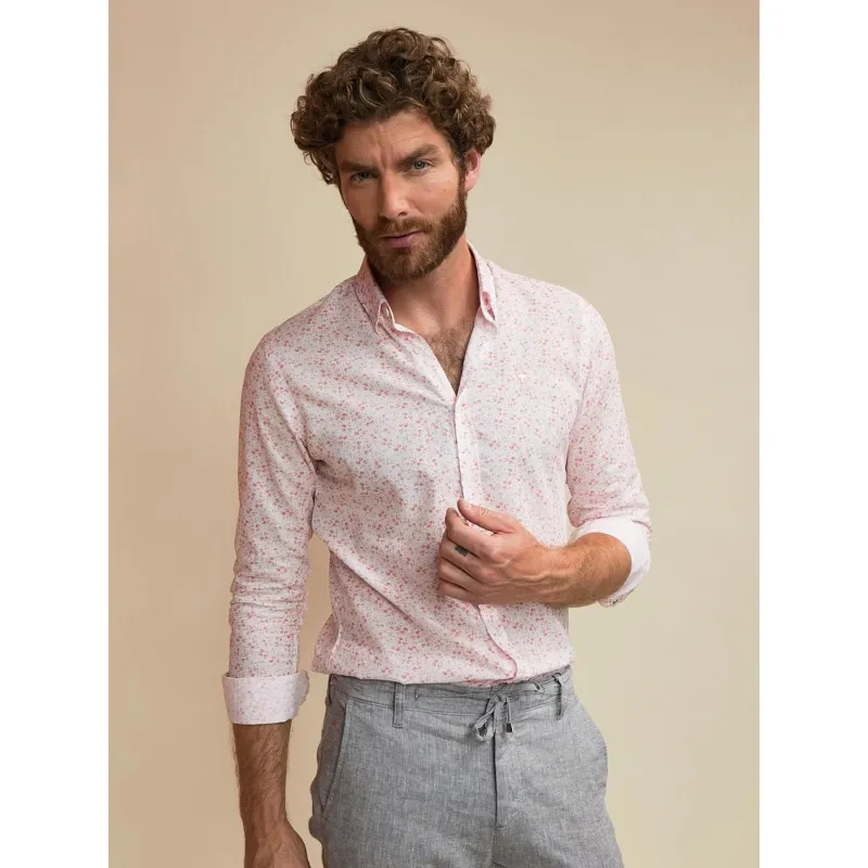 Chemise imprimé floral bleu marine homme - RMS 26 | wimod