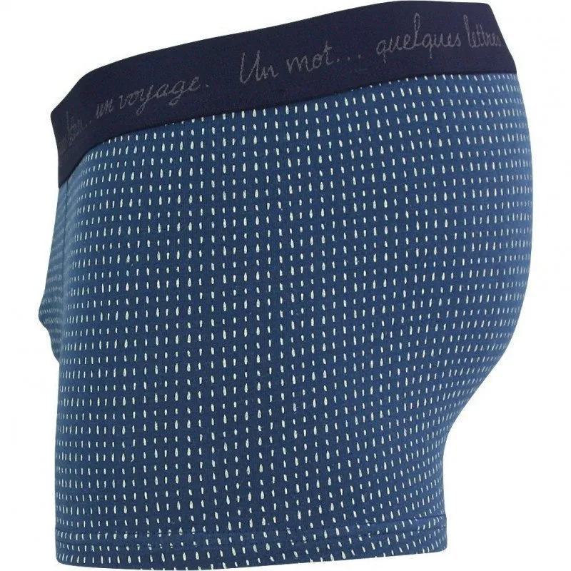 EMINENCE Boxer Homme Coton VOYAGE Tirets Cobalt