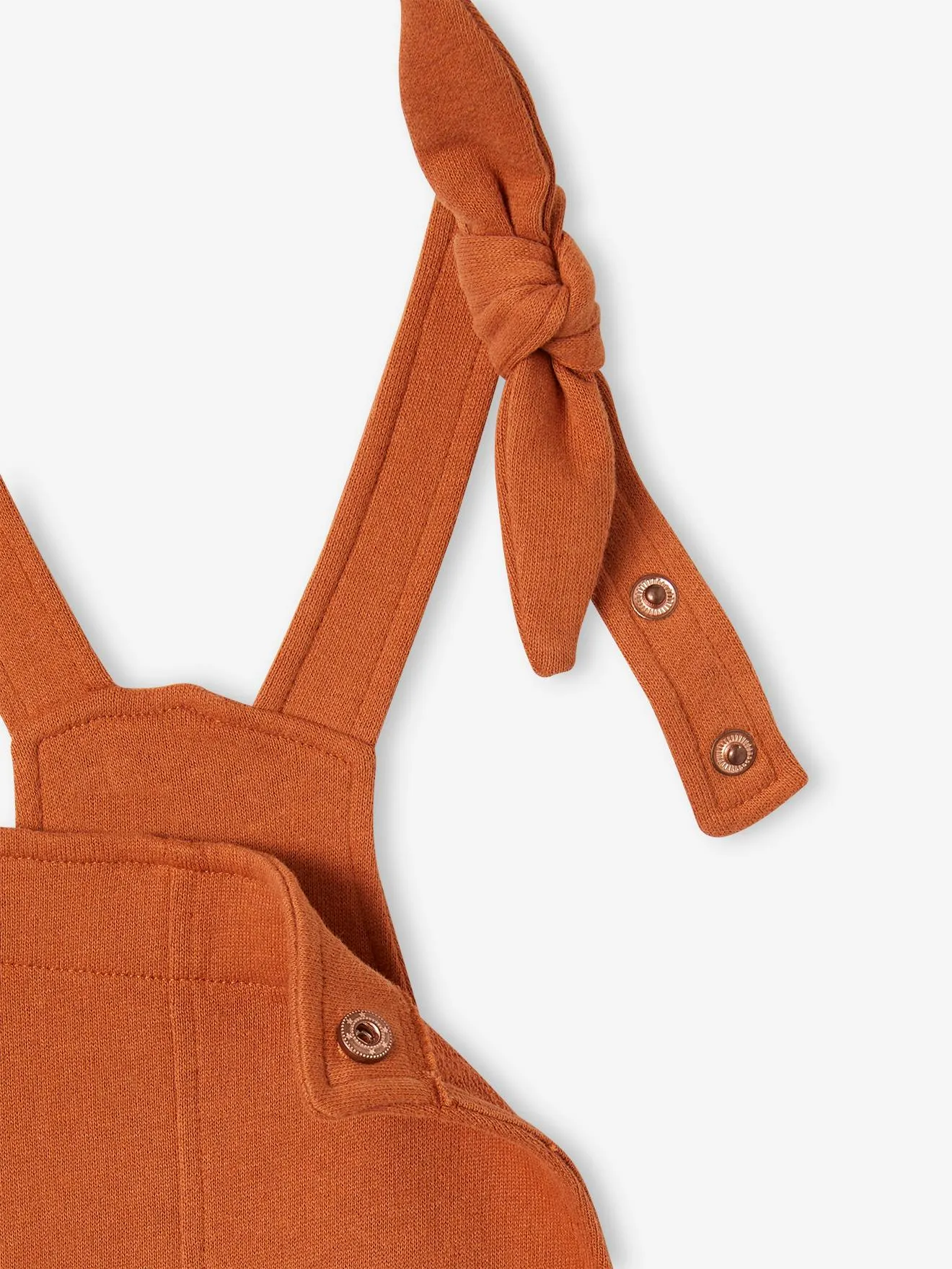Ensemble t-shirt + salopette en molleton fille caramel - Vertbaudet