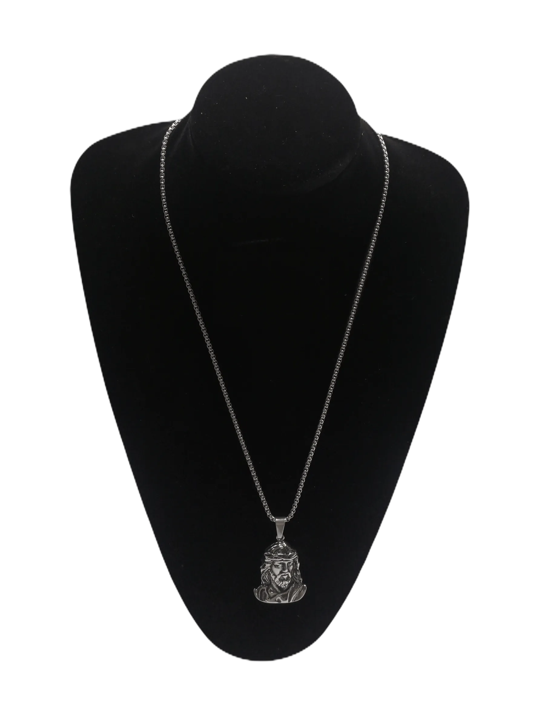 HOMME - Collier pendentif mage acier inoxydable (x2)
