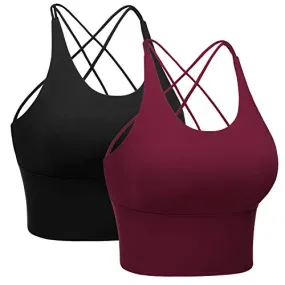 iClosam Soutiens-Gorge de Sport Brassière Femme Confortable Soutien Gorge Push Up Brassiere sans Armature pour Quotidien…
