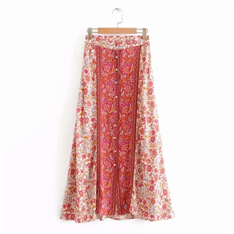 Jupe boheme asymetrique
