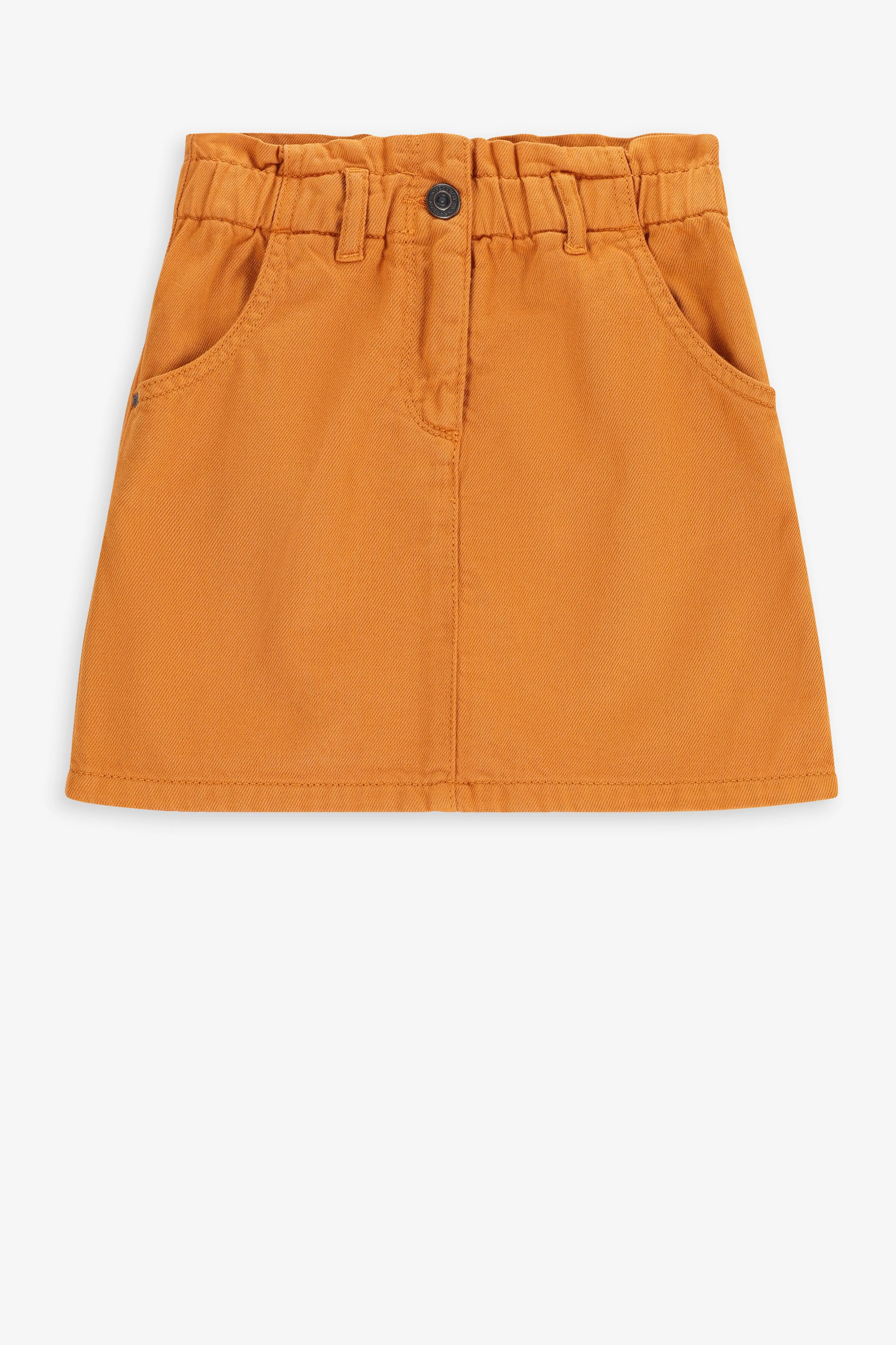 Jupe courte en jean - orange