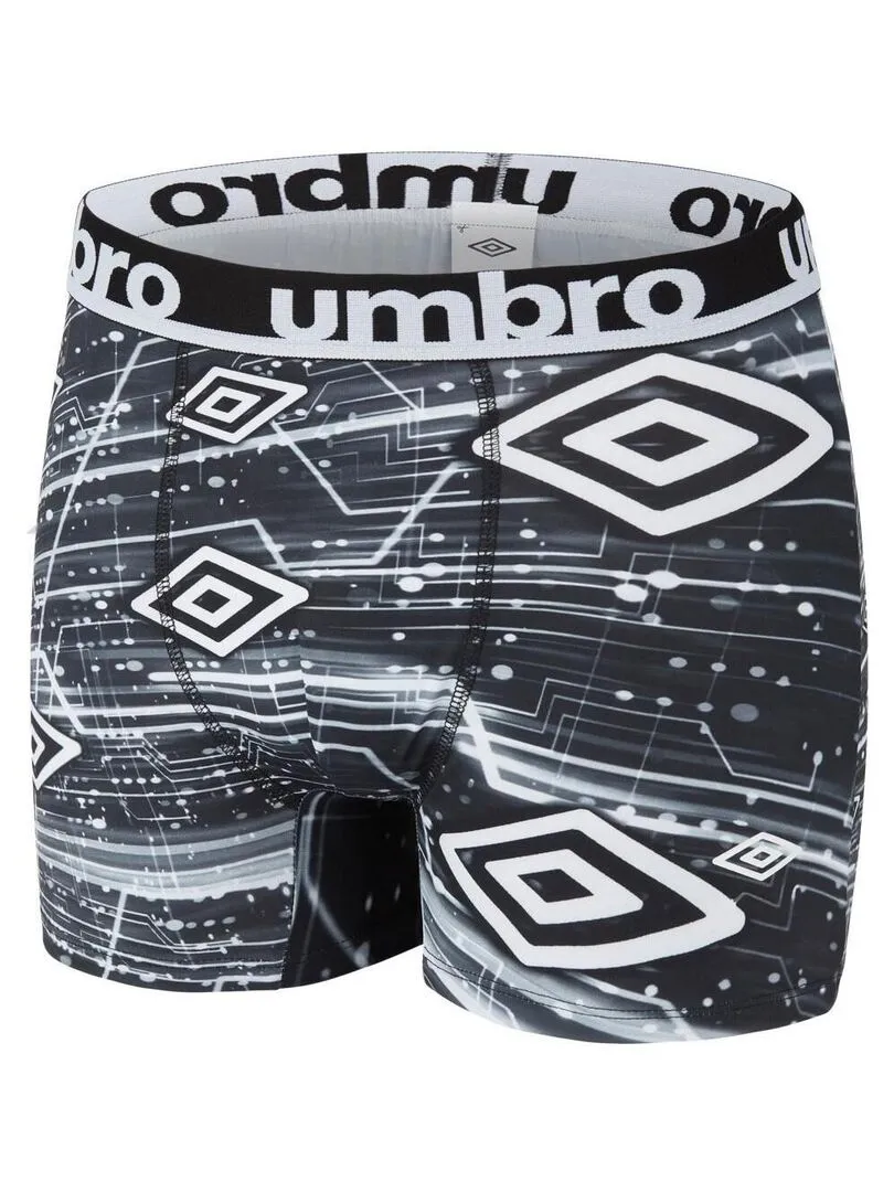 Lot de 5 Boxers homme imprimé Sublimation Umbro - Noir