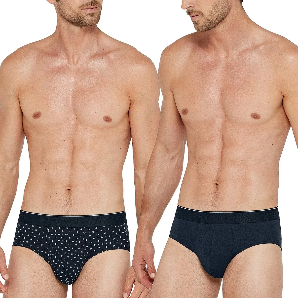 Pack de 2 slips coton ceinture plate Besar marine Impetus