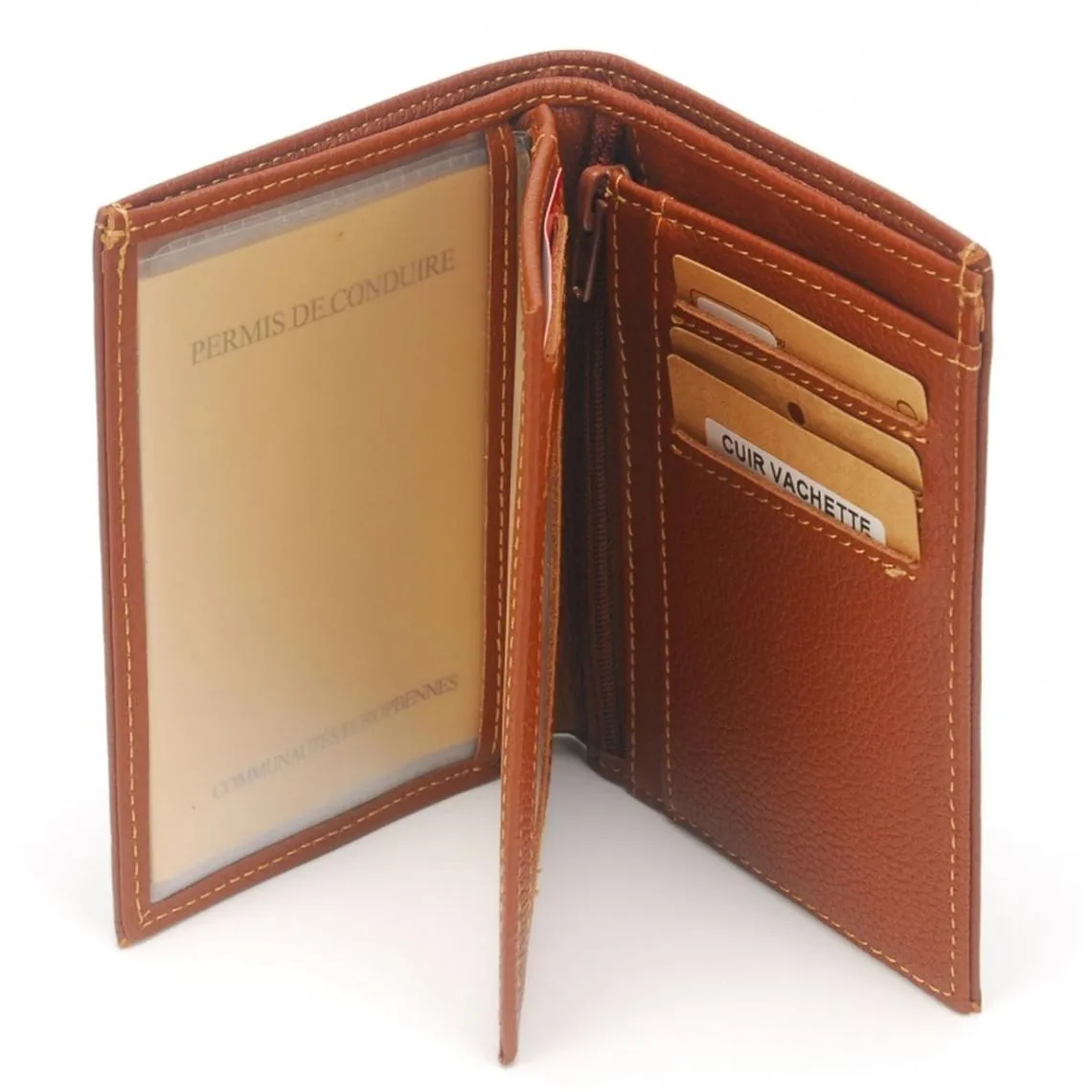 Portefeuille cognac en cuir Arthur & Aston - Portefeuille & Porte cartes Homme sur MenCorner