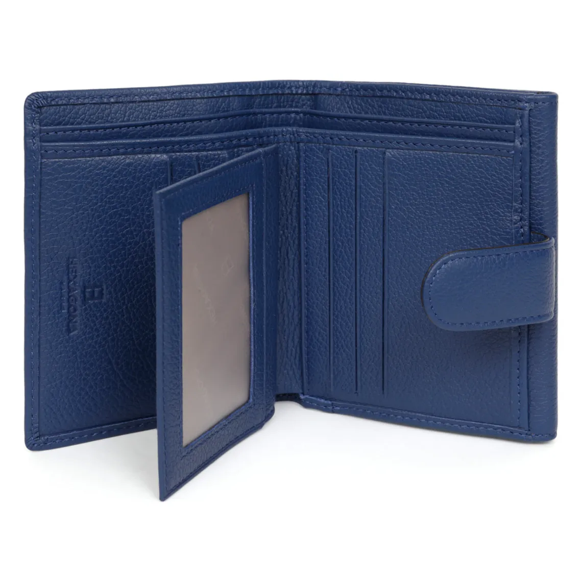 Portefeuille Cuir CONFORT Bleu Ida | 3 Suisses