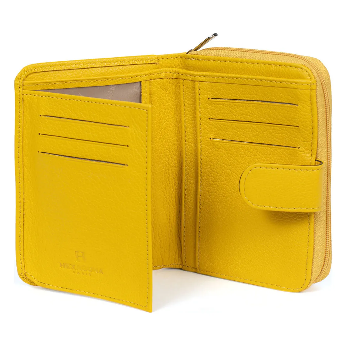 Portefeuille Cuir CONFORT Jaune Ivy | 3 Suisses