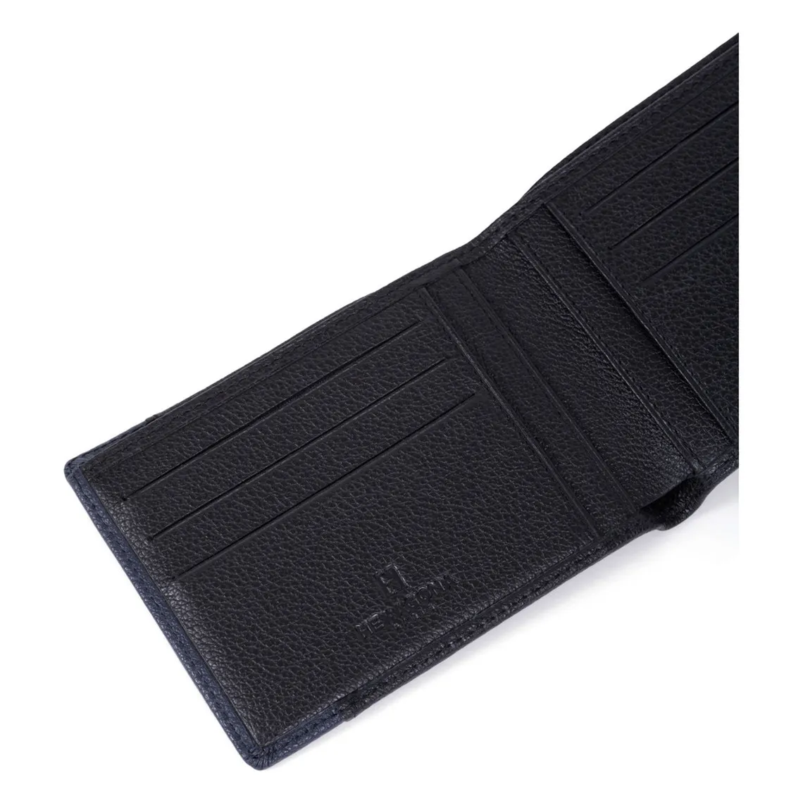 Portefeuille italien Stop RFID Cuir DUO Noir/Marine Hexagona - Portefeuille & Porte cartes Homme sur MenCorner