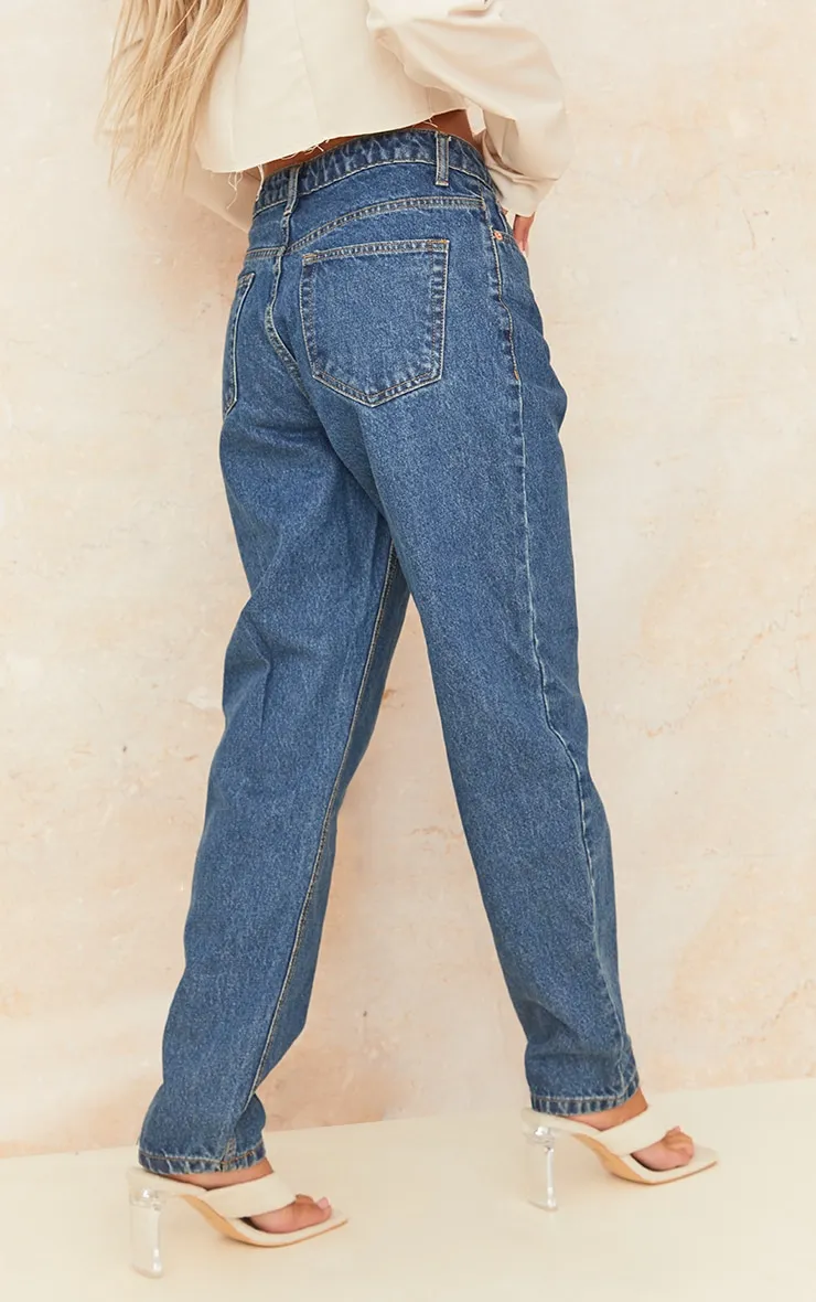 PRETTYLITTLETHING - Jean mom moyennement délavé