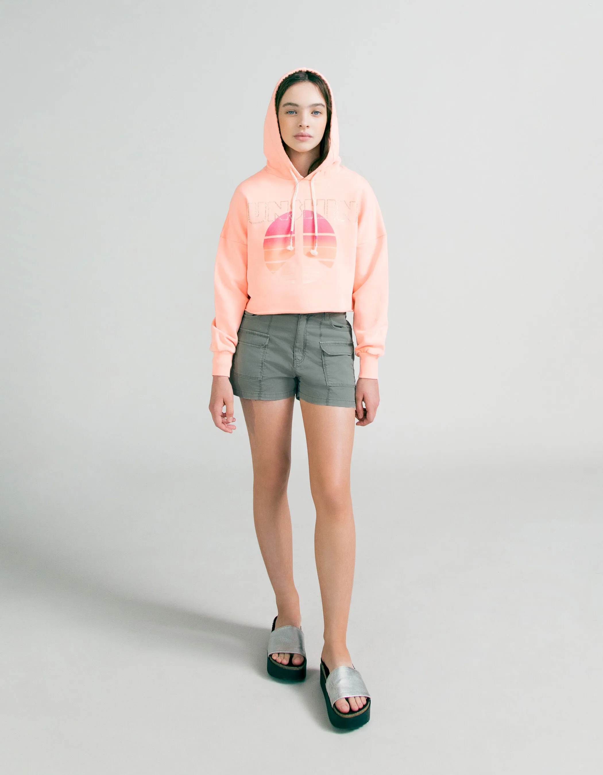 Short kaki esprit army fille