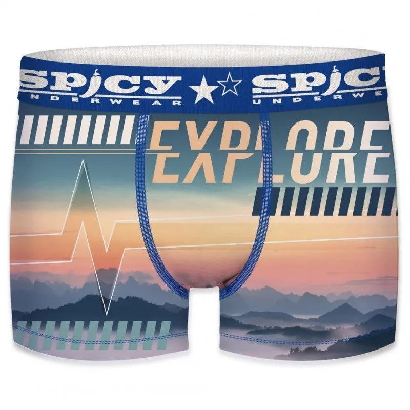 SPICY UNDERWEAR Boxer Homme Microfibre ASS1 CIEL Bleu