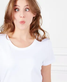 T-Shirt femme Texte brodé personnalisé