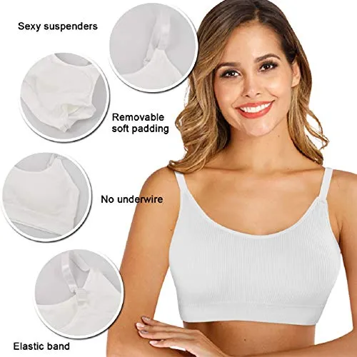 Tuopuda Femme Soutien Gorge de Sport Brassière sans Armature Confortable Seamless Soutien-Gorge