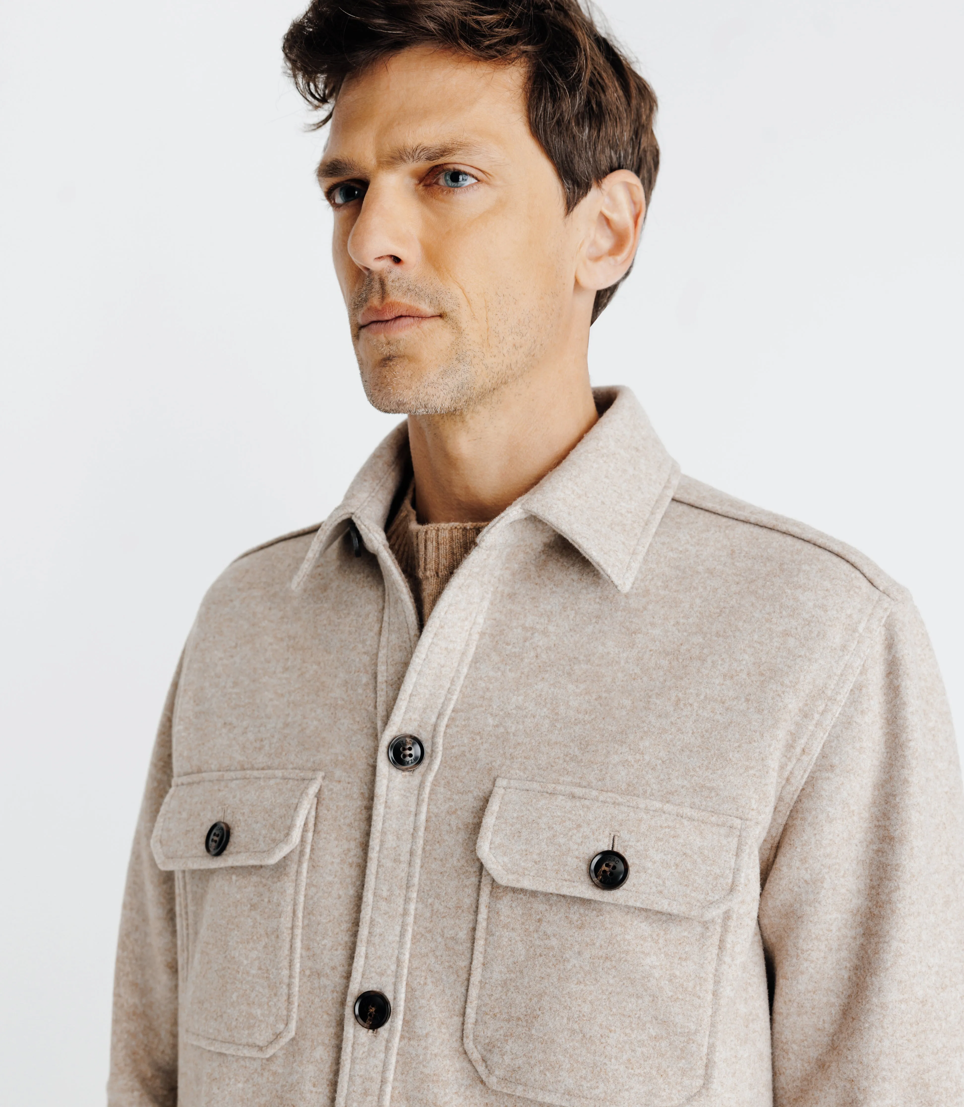 Veste avec poches beige