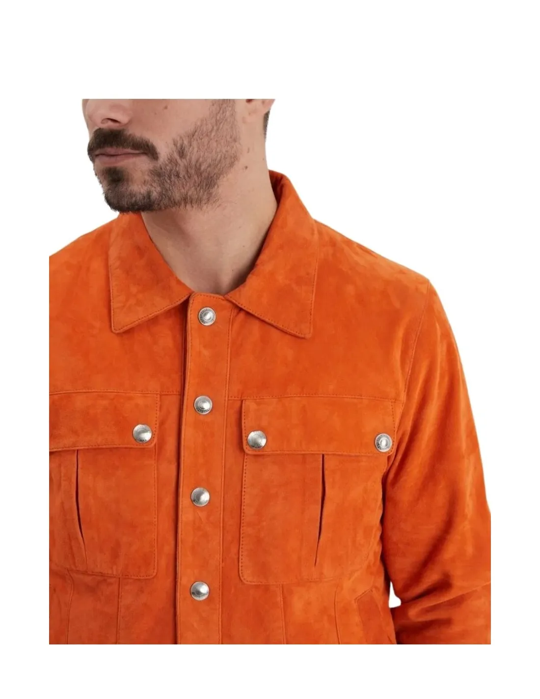 Veste en daim homme Daytona Ref 59793 Orange