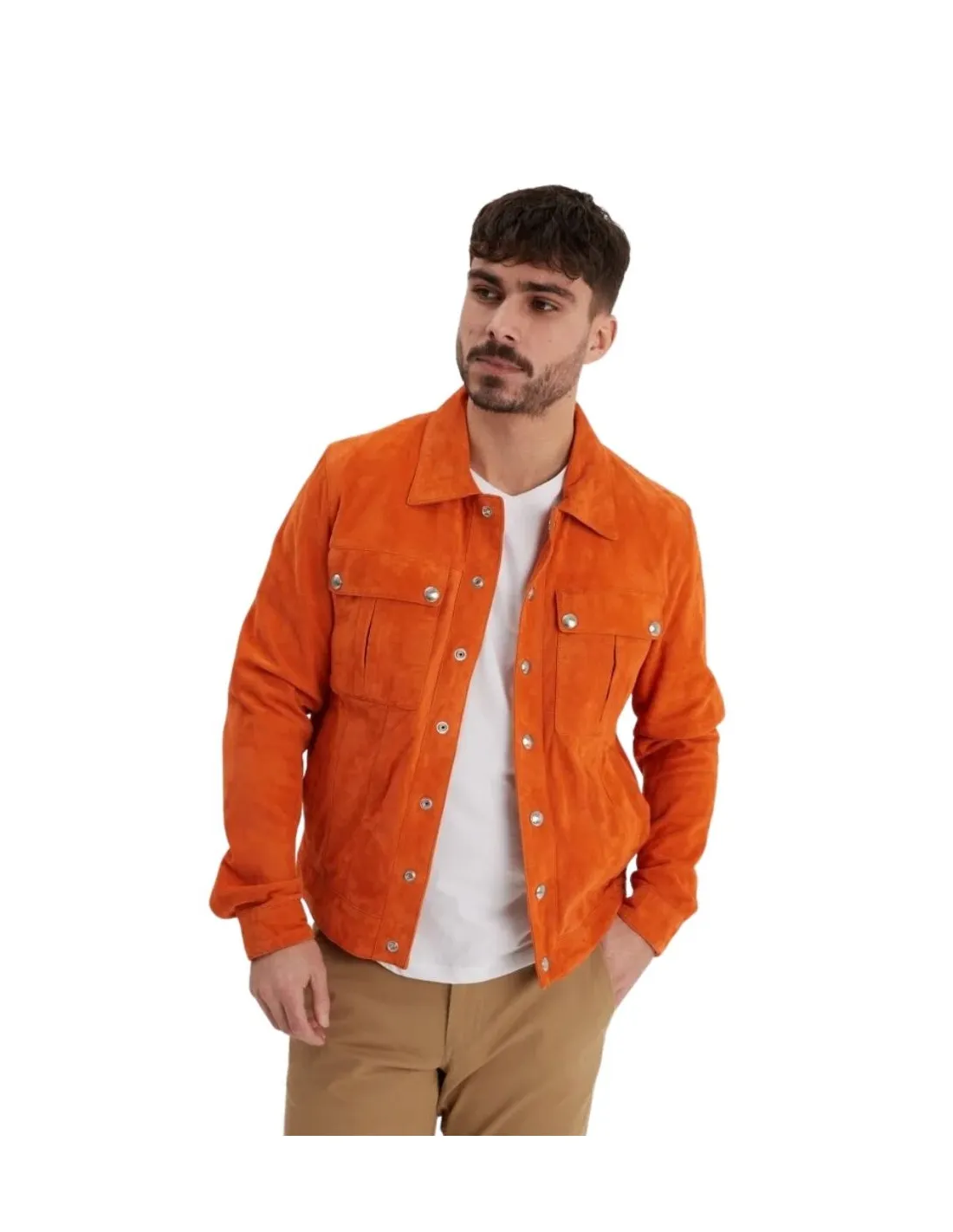 Veste en daim homme Daytona Ref 59793 Orange