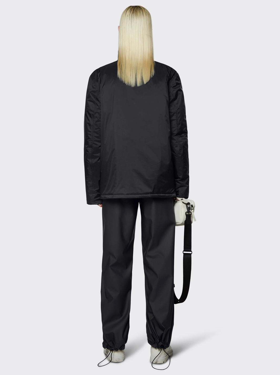 Veste Rains Unisex Padded Nylon Anorak Black