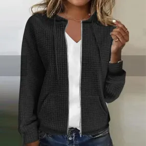 Veste à carreaux pour femme - Style chic et confort optimal - Tissu de